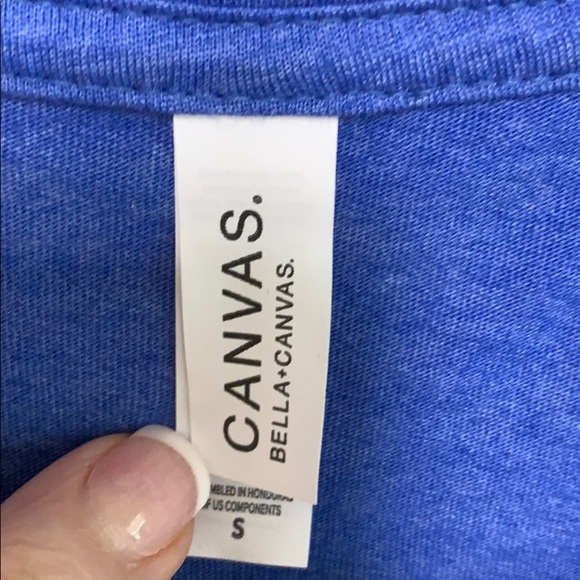 One Nation Under God blue v-neck t-shirt. Small - Picture 4 of 6